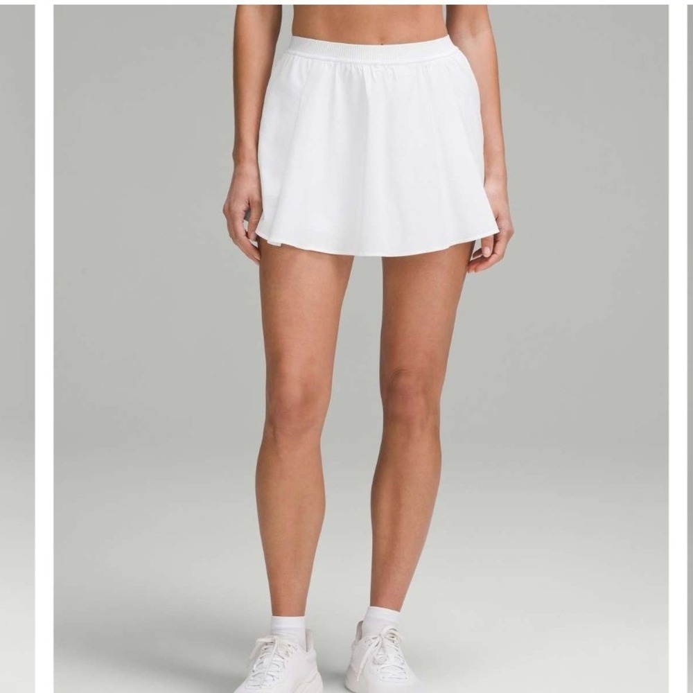 NWT Lululemon Narrow Waistband Tennis Skirt Size 6 White Swift Luxtreme W8AL7S